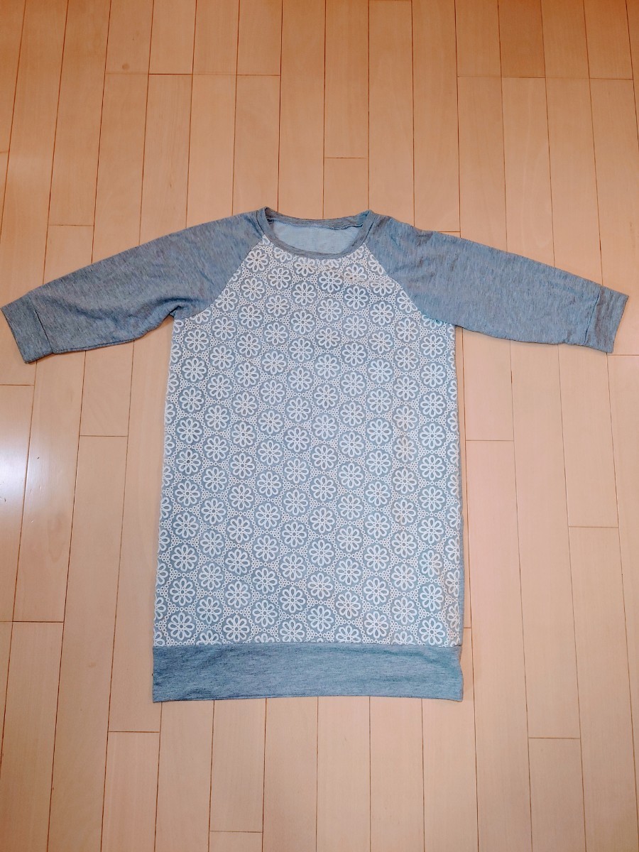 【中古品】五分袖カットソー、レディース、グレー拍卖