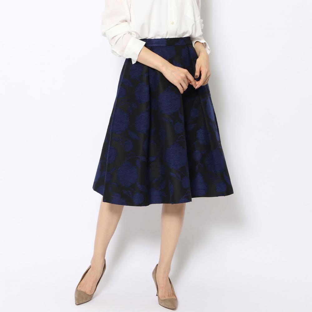 TOMORROWLAND☆トゥモローランド フラワージャガード フレアスカート拍卖