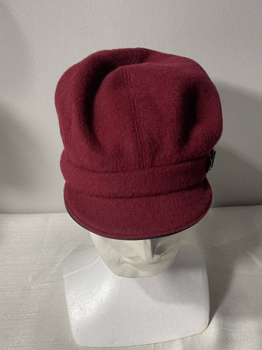 美品バーバリーBURBERRYハット帽子メンズレディース赤系拍卖