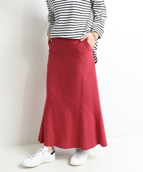 SLOBE IENA リネン混 裾フレアスカート★ベイクルーズ拍卖