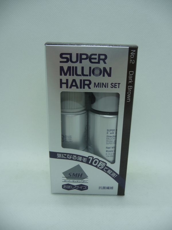 スーパーミリオンヘアー ミニセット SUPER MILLION HAIR MINI SET No.2 DARK BROWN ★ 1個 ◆ ダークブラウン お試しサイズ拍卖