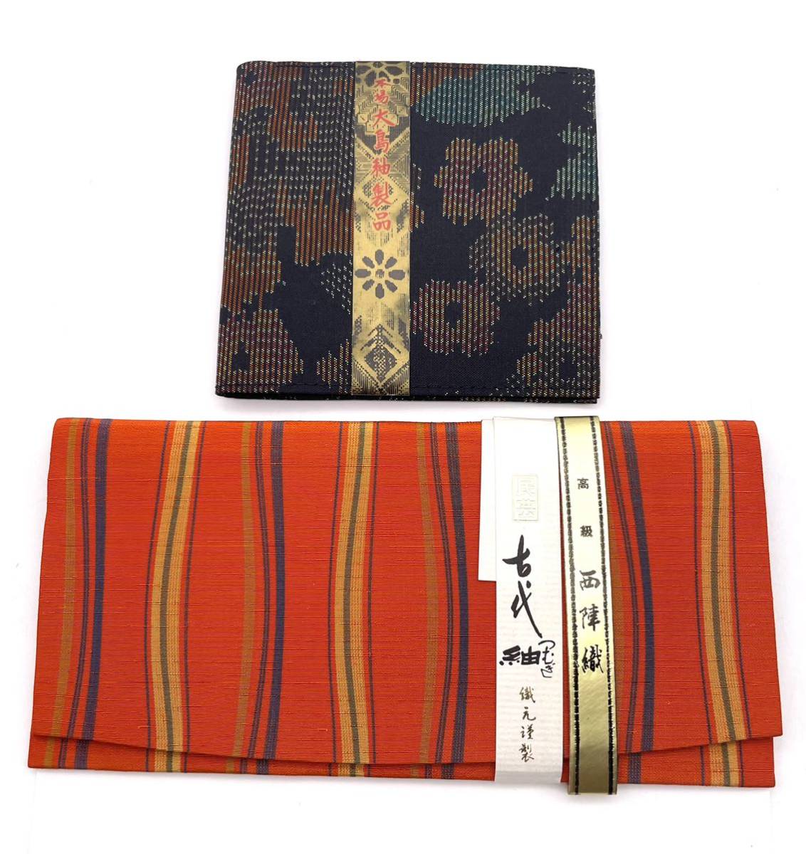 和装小物●大島紬 二つ折り財布●西陣織 古代紬 札入れ拍卖