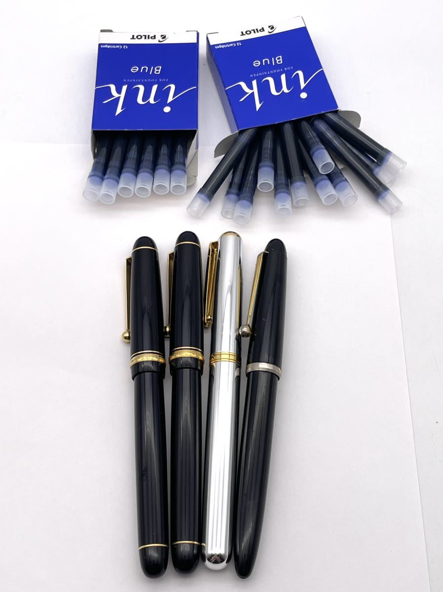 パイロットPILOT万年筆 CUSTOM74 太字/細字 K14ペン先 インクカートリッジ18本付●京セラ セラミックボールペン拍卖