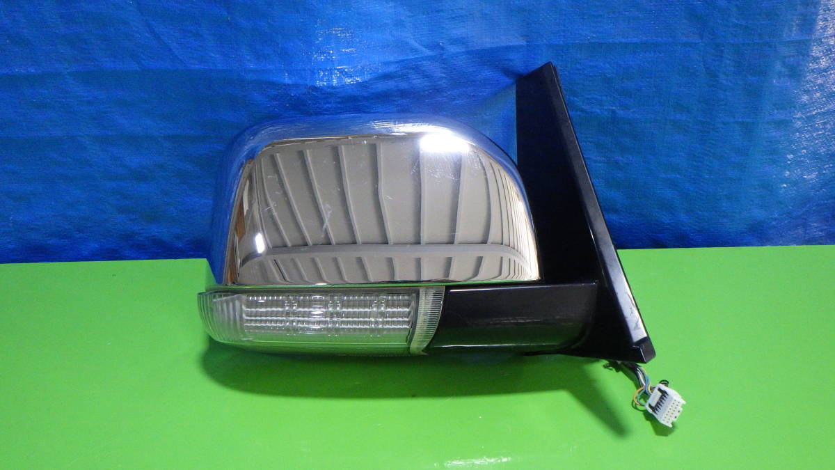 5930-1 デリカ D5 CV5W CV系 右 ドアミラー メッキタイプ 9P 純正 中古 ジャンク品 水没車外し 動作未確認 棚13拍卖