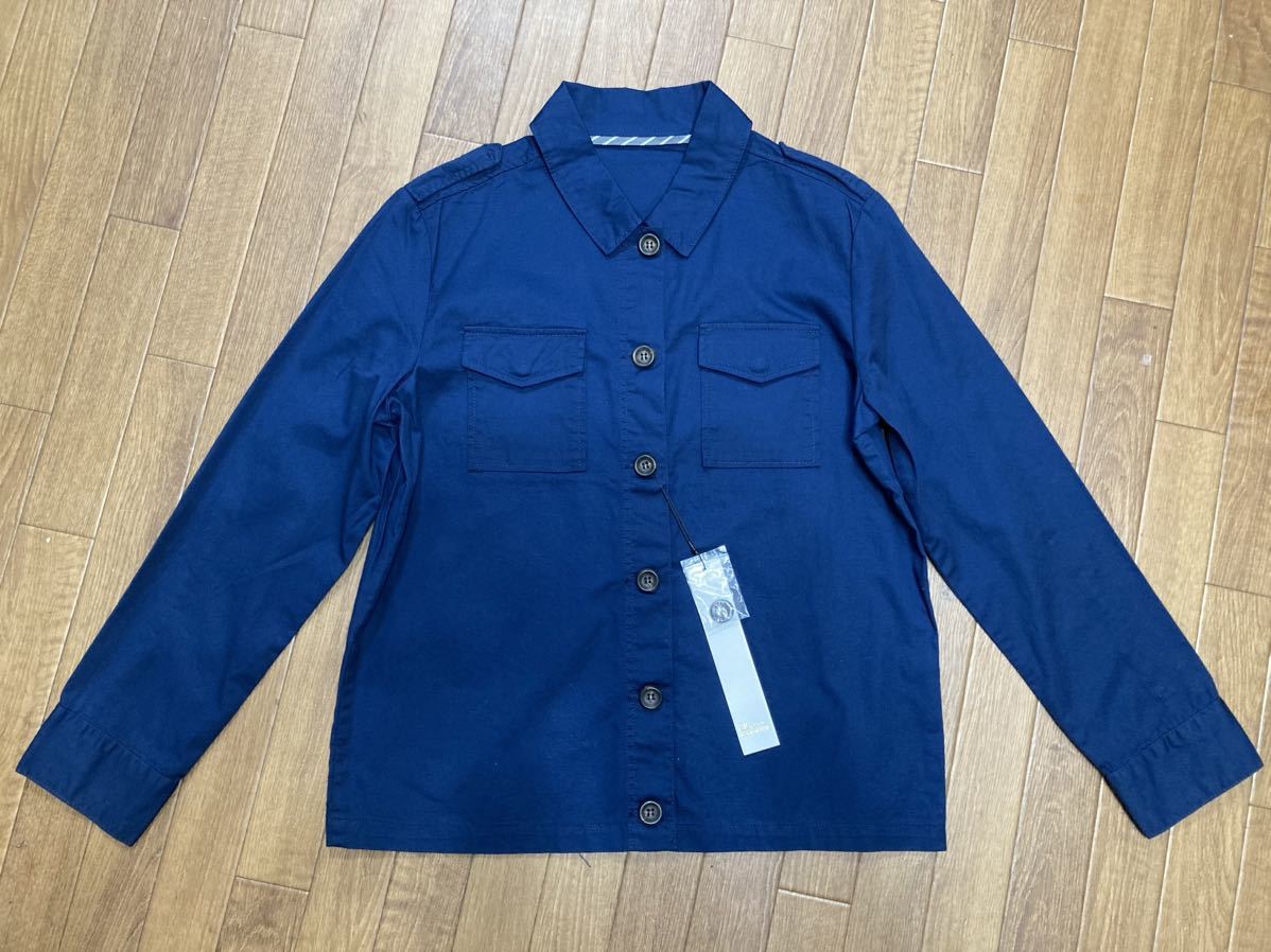 新品★ネイビー紺色 長袖ブラウスジャケット★M拍卖