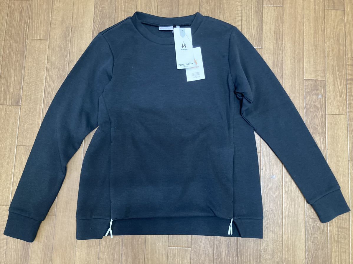 新品★ATHFORMアスフォーム 黒ブラック トレーナー スウェット★M拍卖