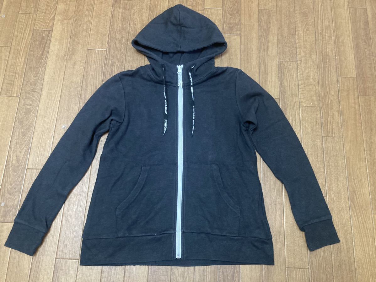 ★ATHFORMアスフォーム 黒ブラックパーカー★M拍卖