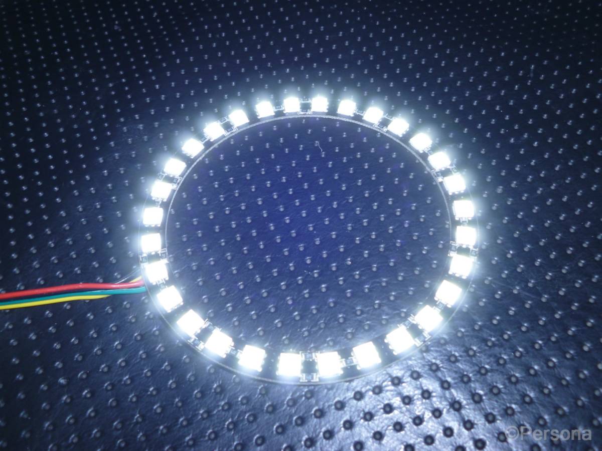 新型 5050SMDイカリング 円型 80mm 黒基板 ホワイト発光 ※定形外は送料無料※ LEDリング RGBリング 半円型 C型も有り 8cm 薄型拍卖