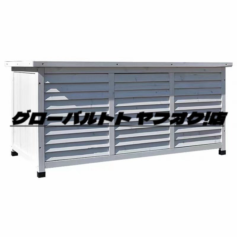 お見逃しなく!実木キャビネット 防雨防腐・日焼け止め 屋外 ロッカー 屋外ロッカー 庭園 農具収納 物置棚拍卖