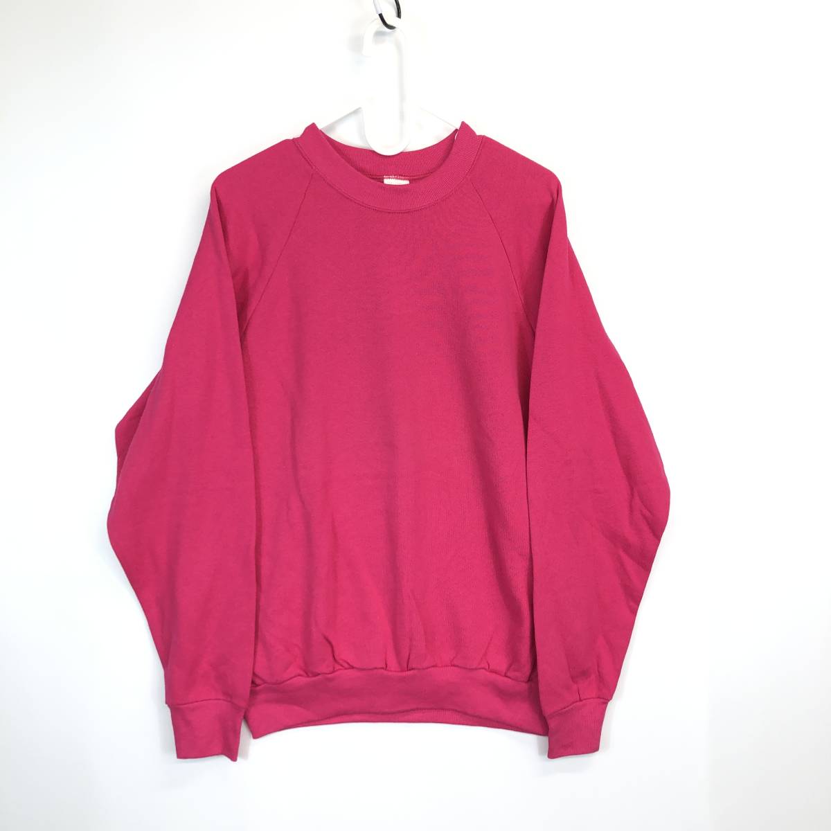 美品 80s 90s USA製 FRUIT OF THE LOOM フルーツオブザルーム スウェット ピンク系 レディースLサイズ拍卖