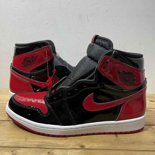 NIKE AIR JORDAN 1 HIGH RETRO OG 27cm PATENT BRED 555088-063 ナイキ エアジョーダン1 パテントブレッド拍卖