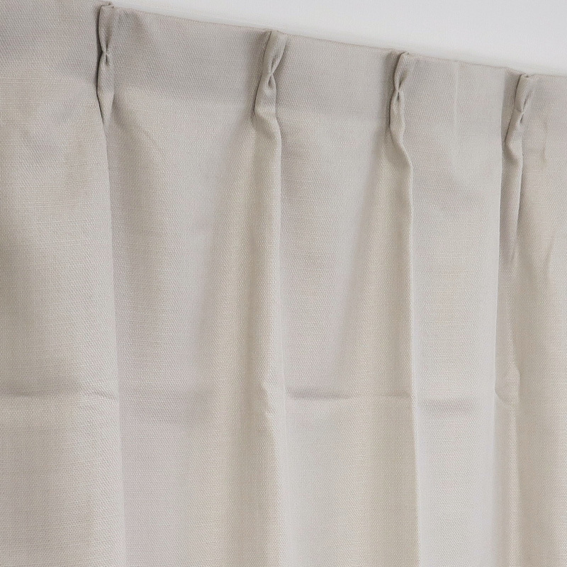 カーテン 遮光 裏地付き 遮光2級 ライトベージュ 幅150cm×丈178cm1枚 ドレープカーテン拍卖