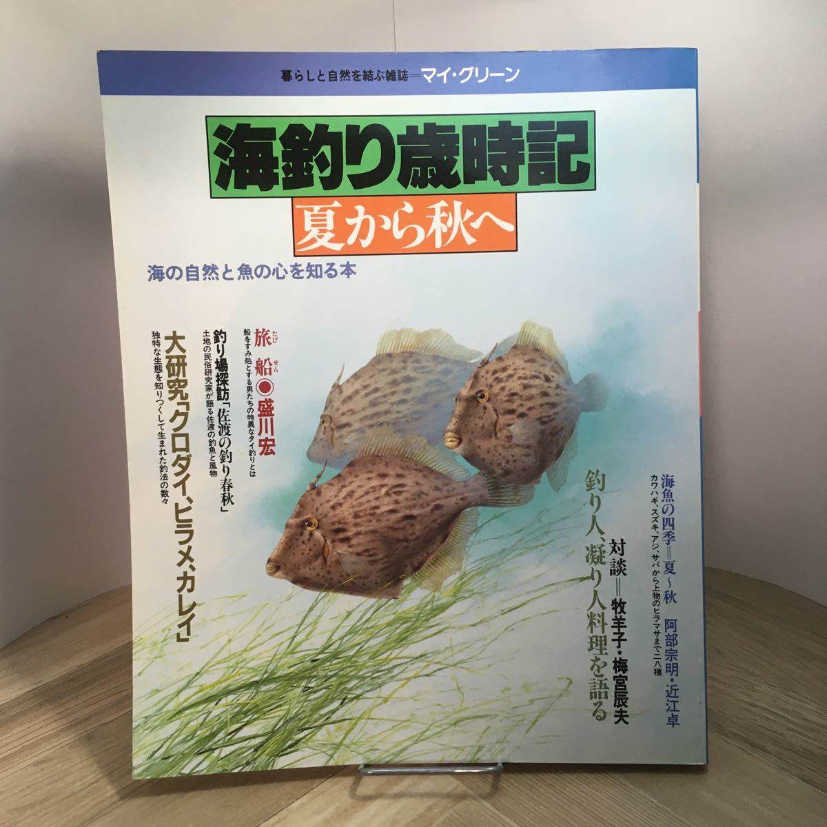 110h●マイ・グリーン 海釣り歳時記 夏から秋へ 大研究「クロダイ、ヒラメ、カレイ」 昭和59年 平凡社 盛川宏 牧羊子 梅宮辰夫拍卖