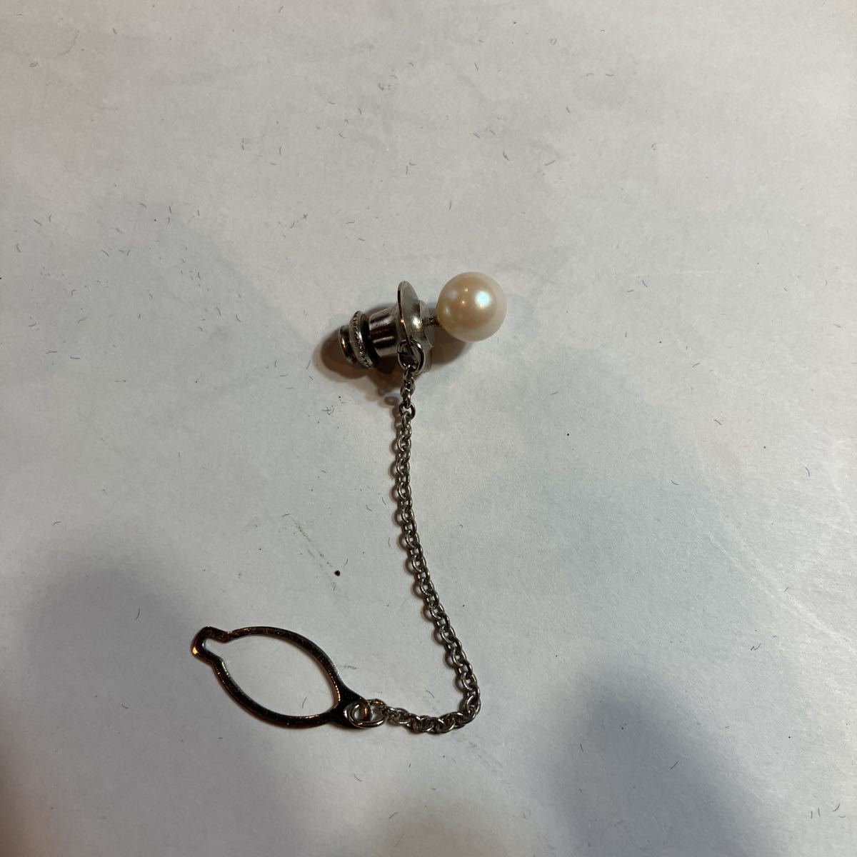 タイピン 真珠 新品 美品 未使用 真珠の直径 約8MM拍卖
