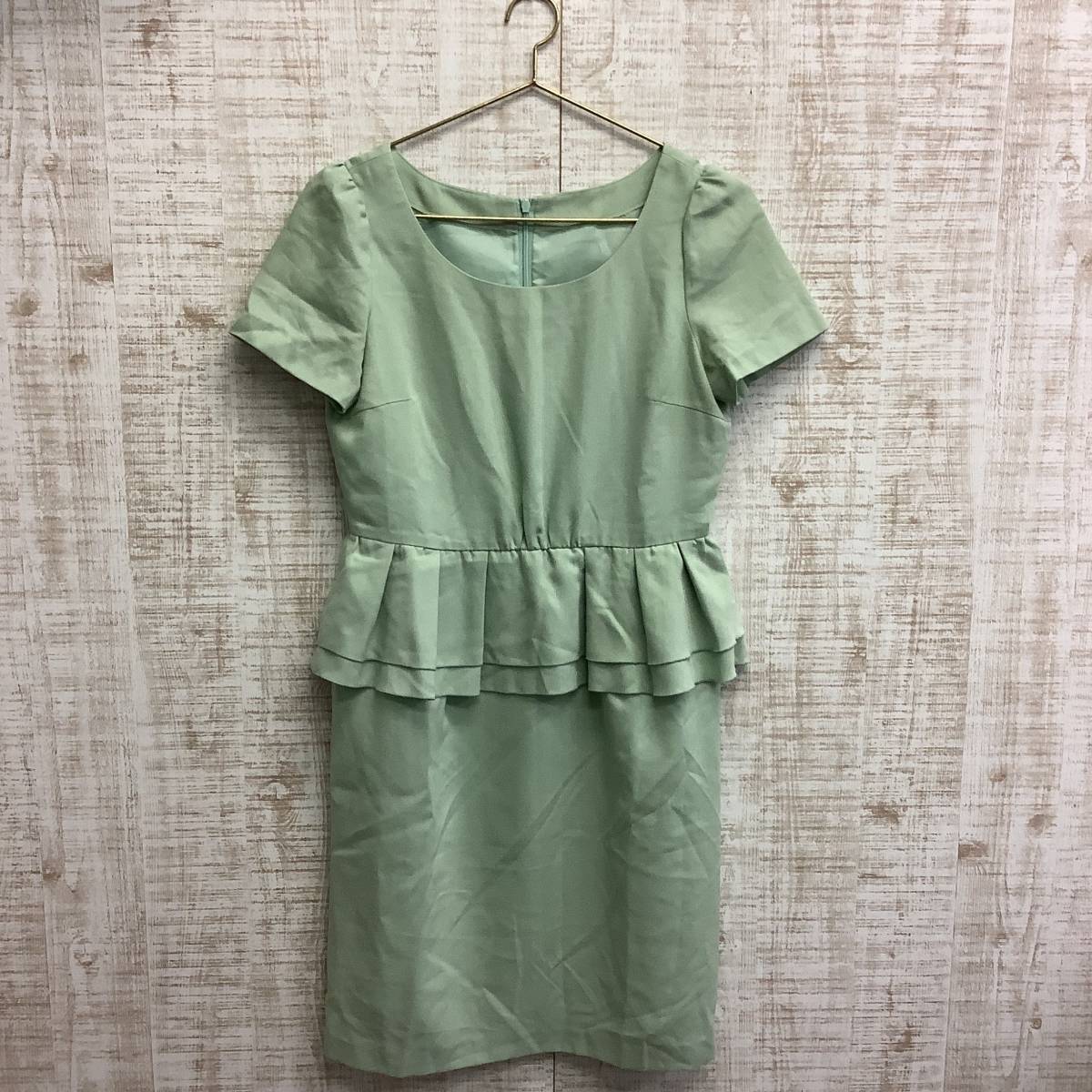 A338◇STRAWBERRY-FIELDS | ストロベリーフィールズ ワンピース グリーン系 サイズSC拍卖