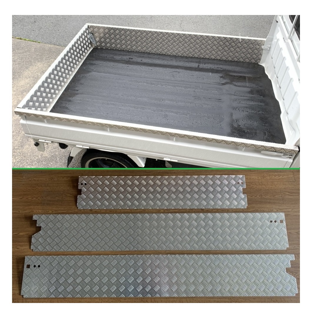 ■軽トラック キャリィトラック DA16T(ゲートチェーン装着車用) 荷台ゲートインナーカバー アルミ縞板 3点SET 拍卖