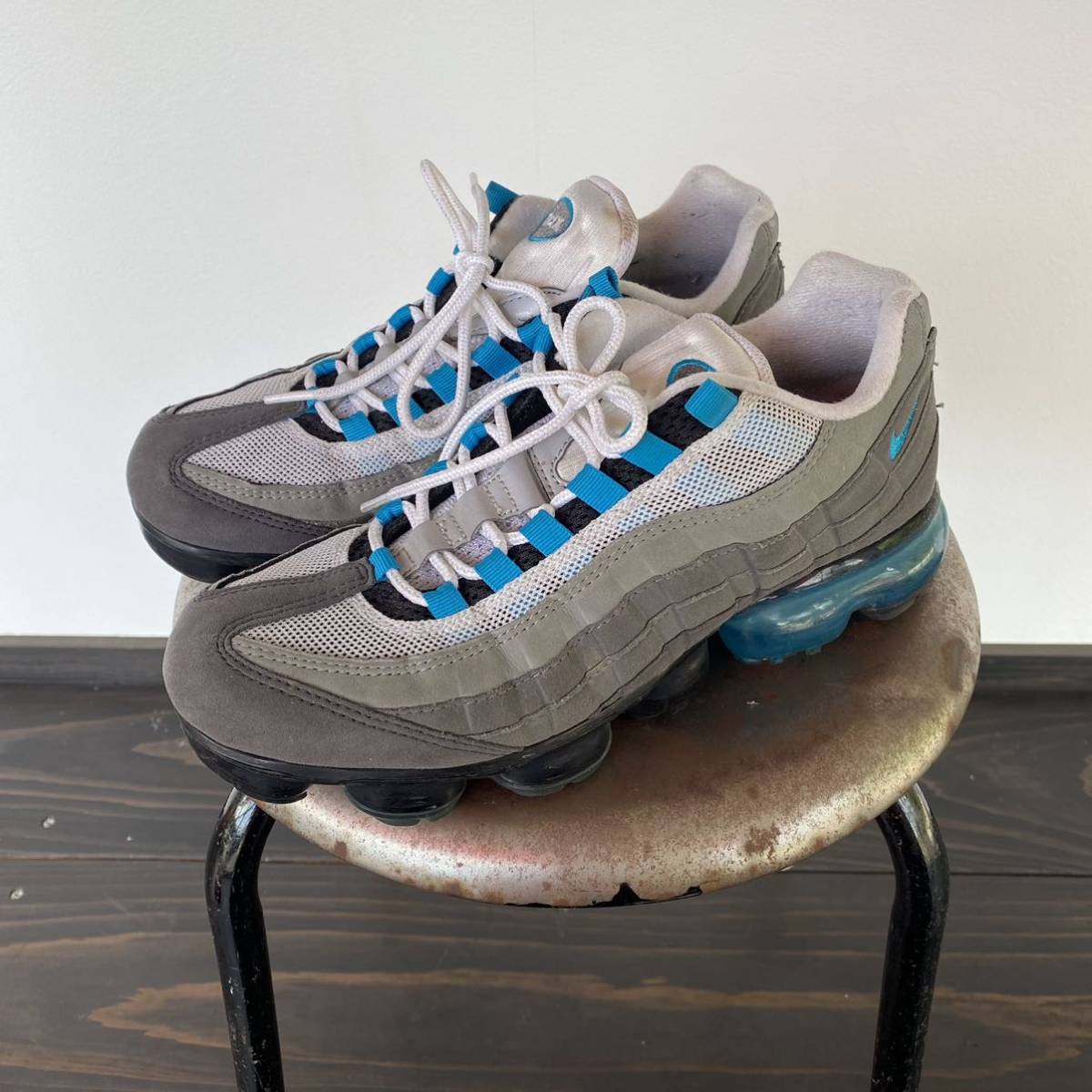 【NIKE ナイキ AIR VAPORMAX '95 エアー ヴェイパーマックス95 エアマックス 95 スニーカー シューズ 26cm ネオターコイズ AJ7292 002】拍卖