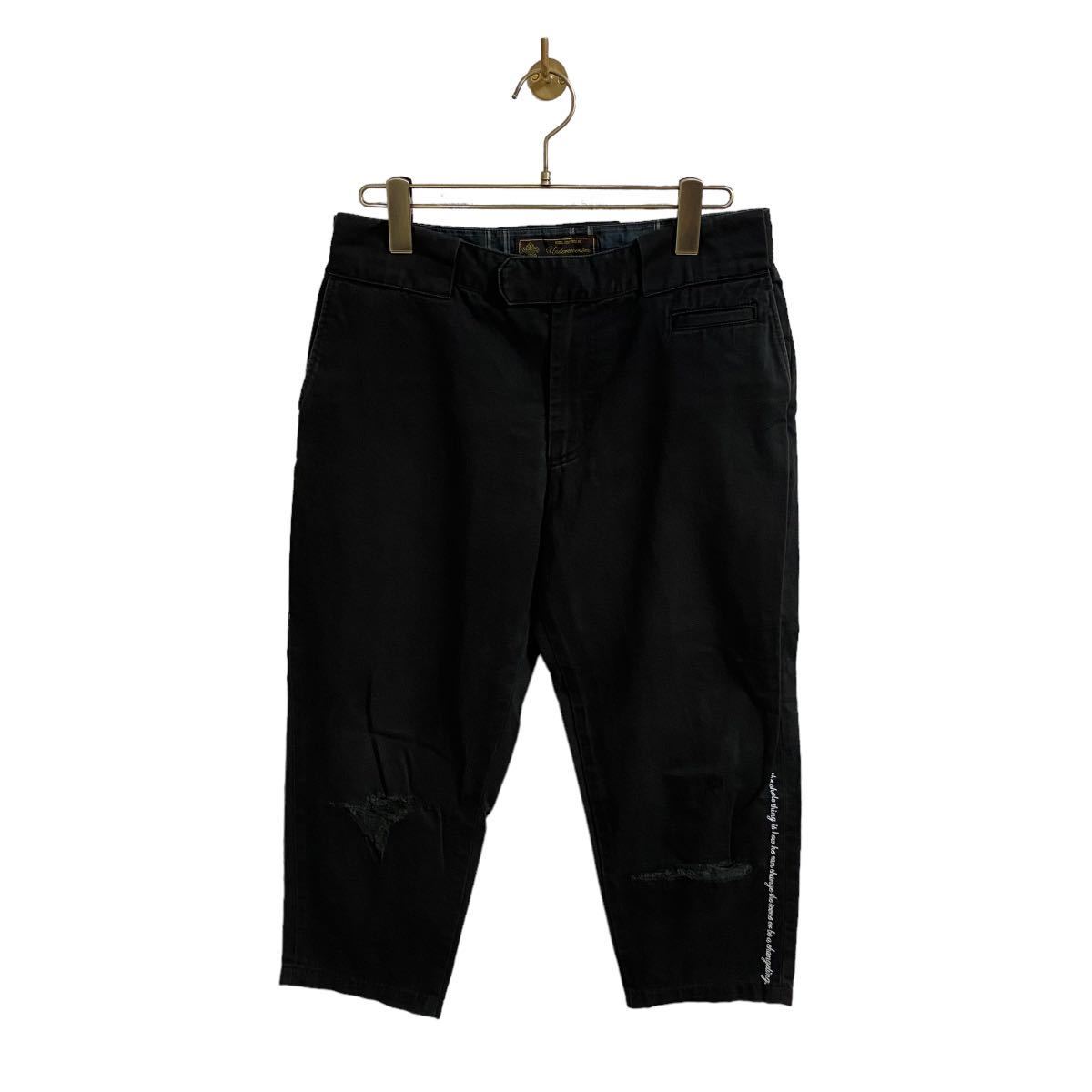 【アンダーカバー UNDERCOVERISM パティスミス 09ss NEO BOY期 ダメージ ショートパンツ 短パン クロップドパンツ メンズ1 黒 85 artscbut拍卖