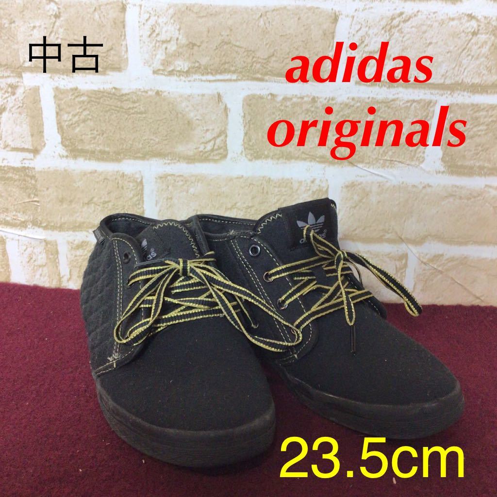 【売り切り!送料無料!】A-120 adidas!adidas originals!アディダス!23.5!スニーカー!キルティング!黒!ブラック!おしゃれ!中古拍卖