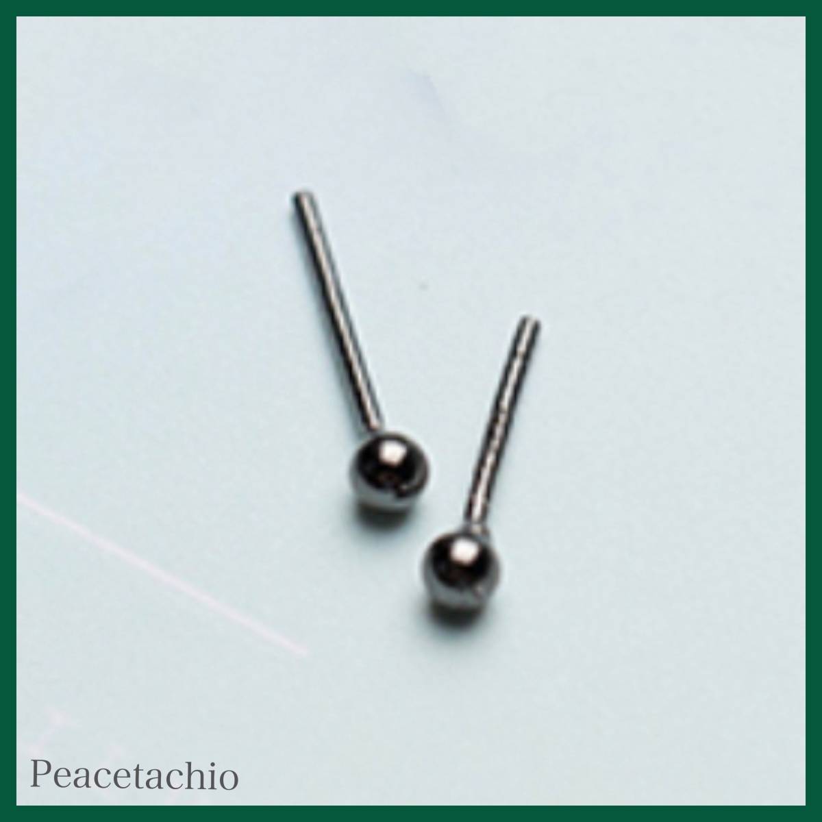 ピアス Silver925 シルバー ボール 球 玉 ブラック シンプル 25mm 極小 ミニ アレルギー対応 プレゼント ギフト ケース付き拍卖
