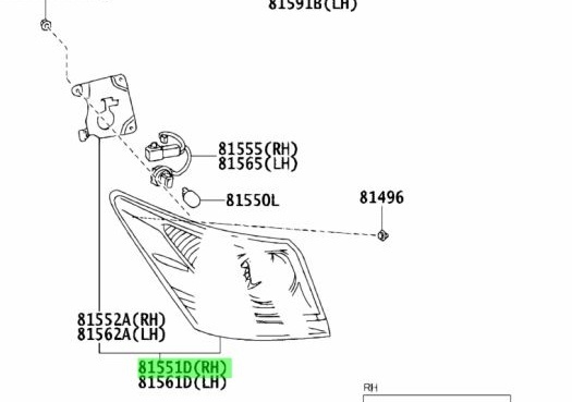 ●新品●トヨタ純正 クラウン AWS210後期 テールランプ ライト 外側 右 運転席側拍卖