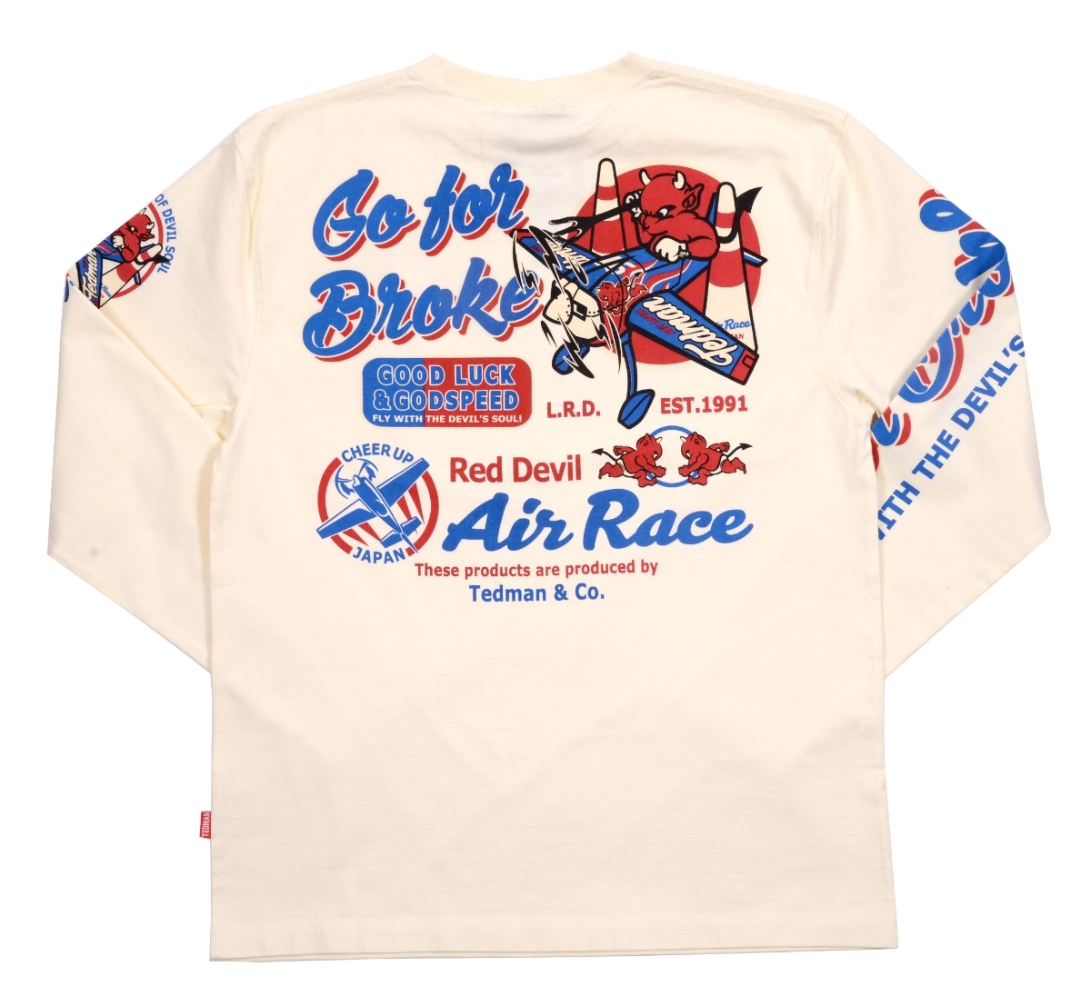 テッドマン/ロンT/白/S/tdls-319/エフ商会/カミナリモータース/粋狂拍卖