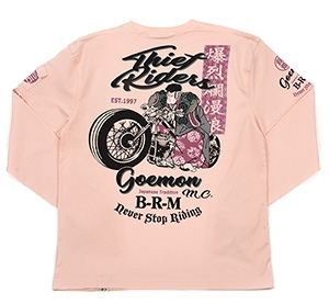 爆裂爛漫娘/ロンT/五右衛門mc/ロンT/ピンク/M/rmlt-287/エフ商会/テッドマン/カミナリモータース拍卖