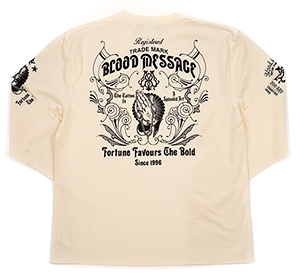 ブラッドメッセージ/ロンT/白/L/bllt-1120/エフ商会/テッドマン/カミナリモータース拍卖