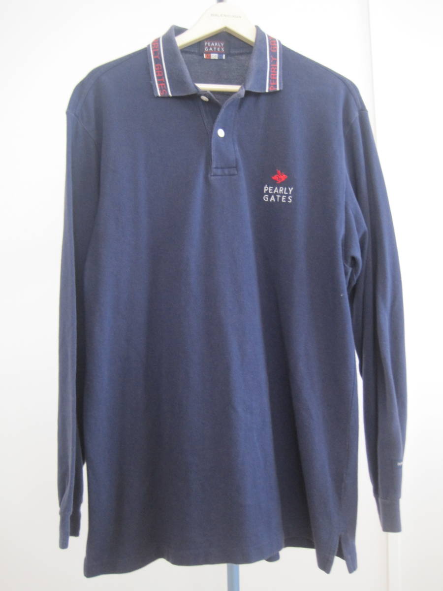 パーリーゲイツ PEARLY GATES 長袖ポロシャツ M拍卖