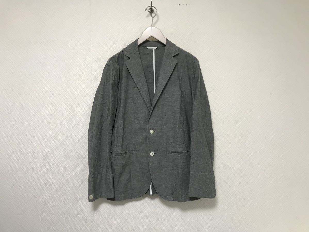 本物ラコステLACOSTEコットンテーラードジャケットメンズミリタリーアメカジビジネススーツSグレー48/3拍卖