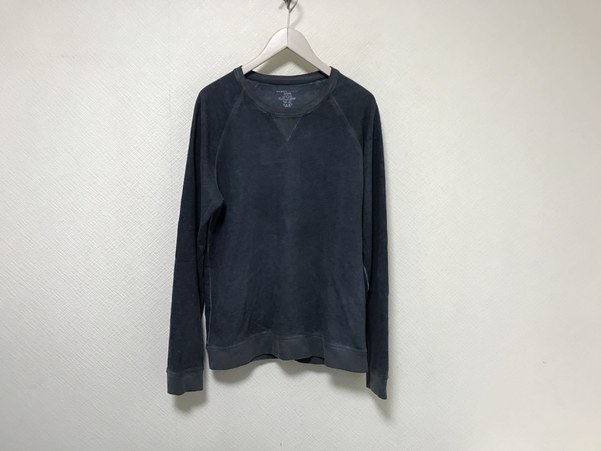 本物マジェスティックフィラチュール MAJESTICFILATURESコットンスウェット後染め柄長袖ロンTメンズサーフアメカジミリタリー紺ネイビー柄M拍卖