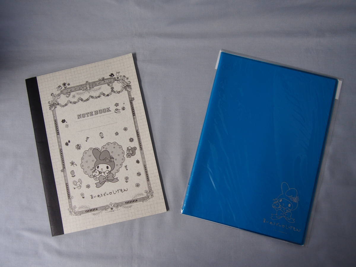 ★値下げ★マイメロディしげもん 5mm方眼ノートブックとブルー透明ノートカバー 日本製 ツバメノート 企画アップルリボン 日本限定販売拍卖