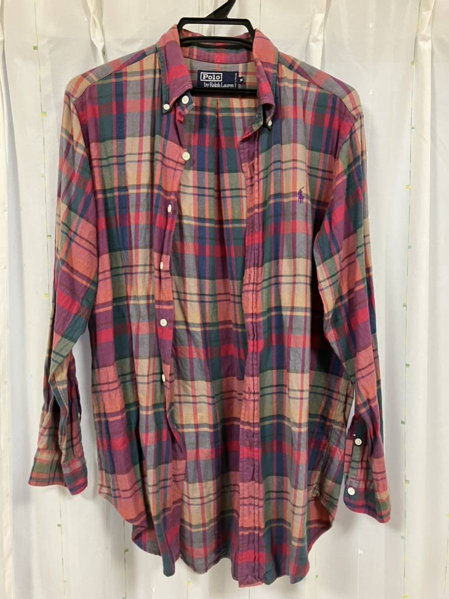 ポロラルフローレン ネルシャツ Mサイズ拍卖