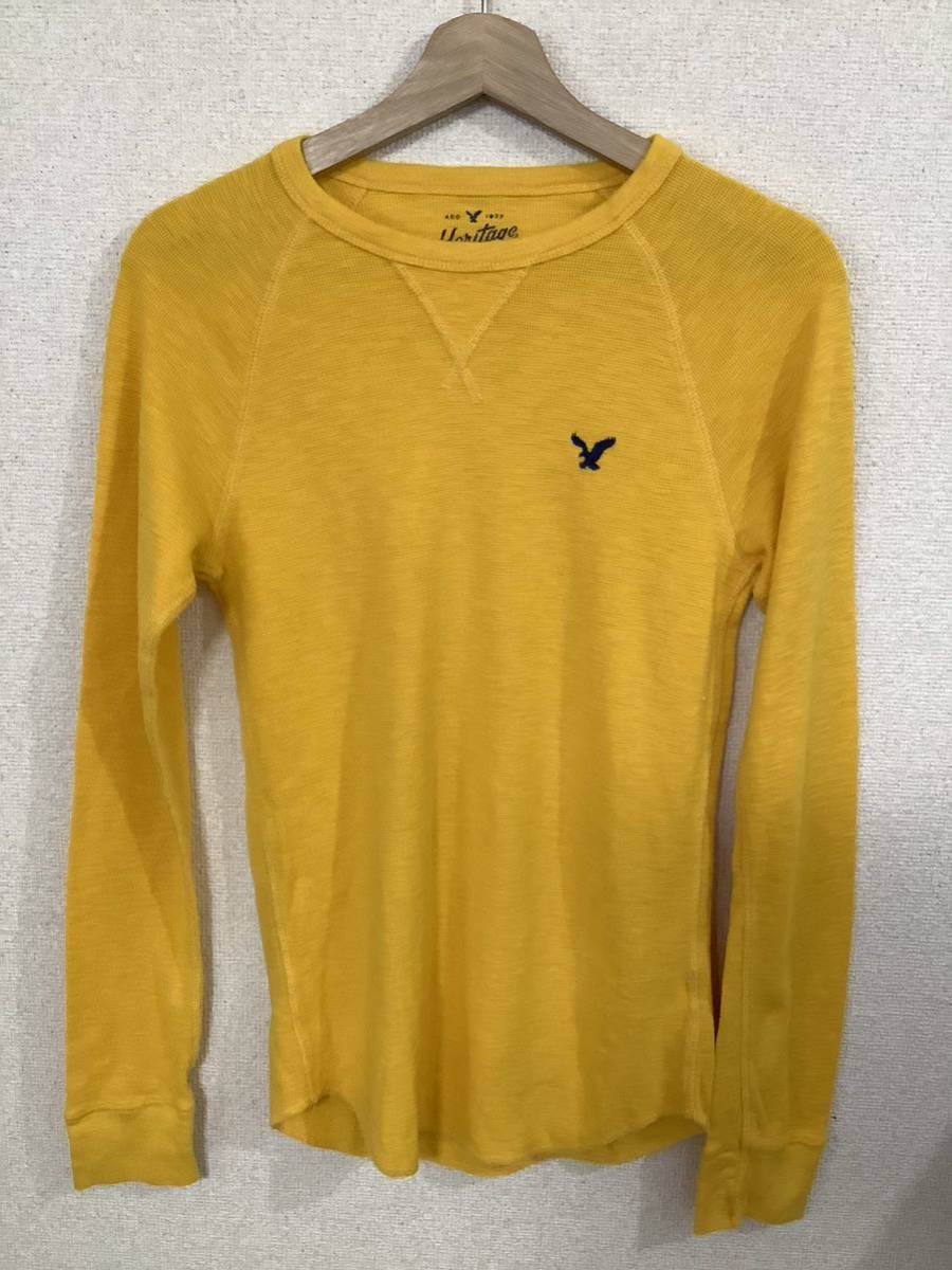 American eagle アメリカンイーグル 前V 長袖サーマル カットソー 長袖Tシャツ アメカジ セレクト 古着 メンズ拍卖
