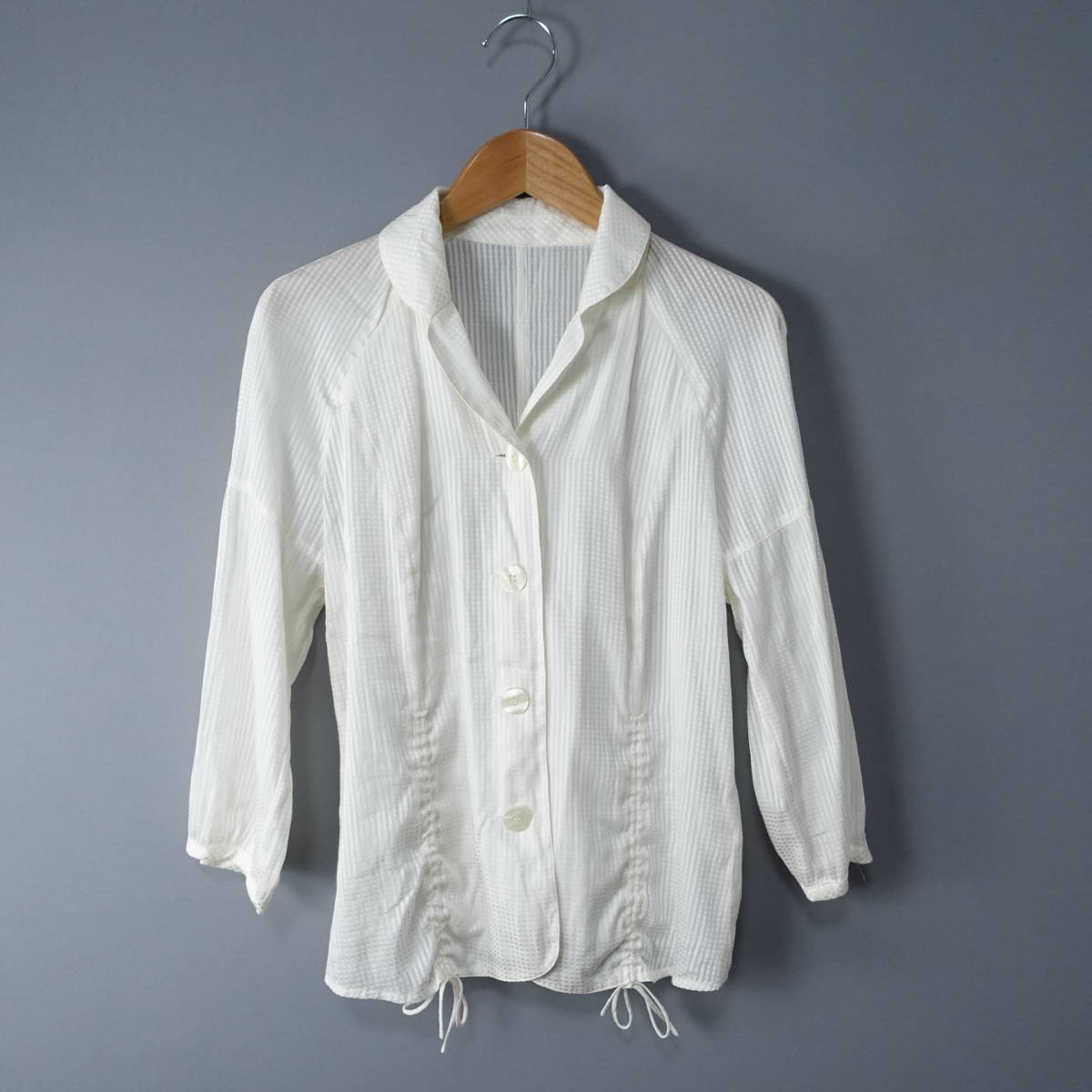 Leilian/レリアン/9/日本製シャツ/ホワイト/ブラウス/レディース/トップス拍卖