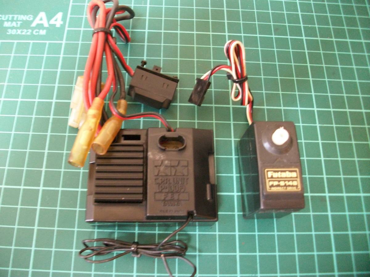 【激安目玉商品】田宮 アンプ(P100F)双葉サーボセット クリスタル無 簡易通電動作確認済 一応ジャンク扱 レターパック送料一律!!拍卖