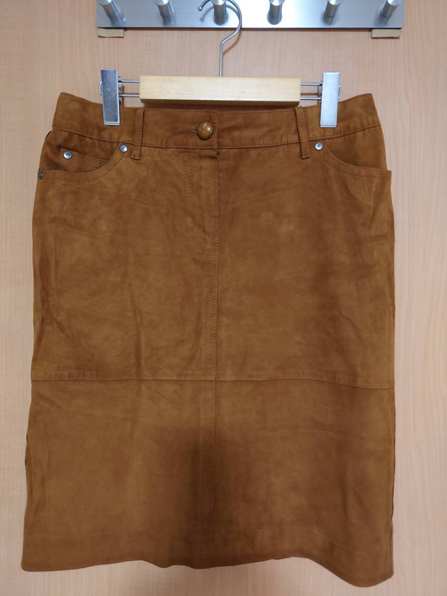 ☆全国送料無料☆マックスマーラMaxmara weekend 42サイズ/羊革スエードスカート Lサイズ 11〜13号くらいの方むき 1〜2回短時間使用拍卖
