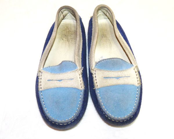TOD'S(トッズ) ジュニア スエード ドライビングシューズ SIZE:29 イタリア製 607335-151C拍卖