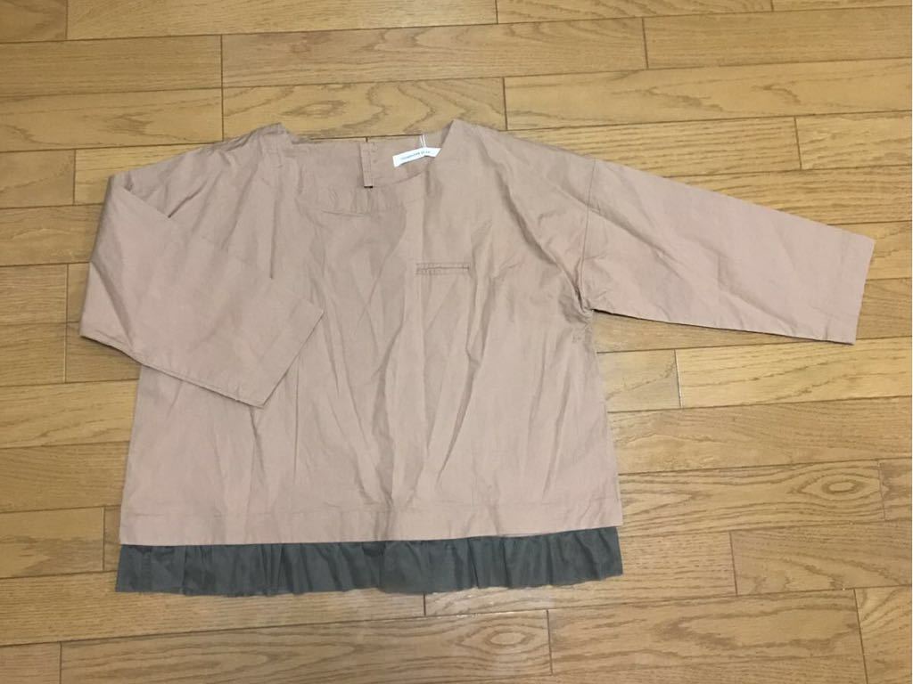 タグ付新品■cloudnine pure ... クラウドナインピュア キャメル 長袖 裾レース カットソー サイズM-L拍卖