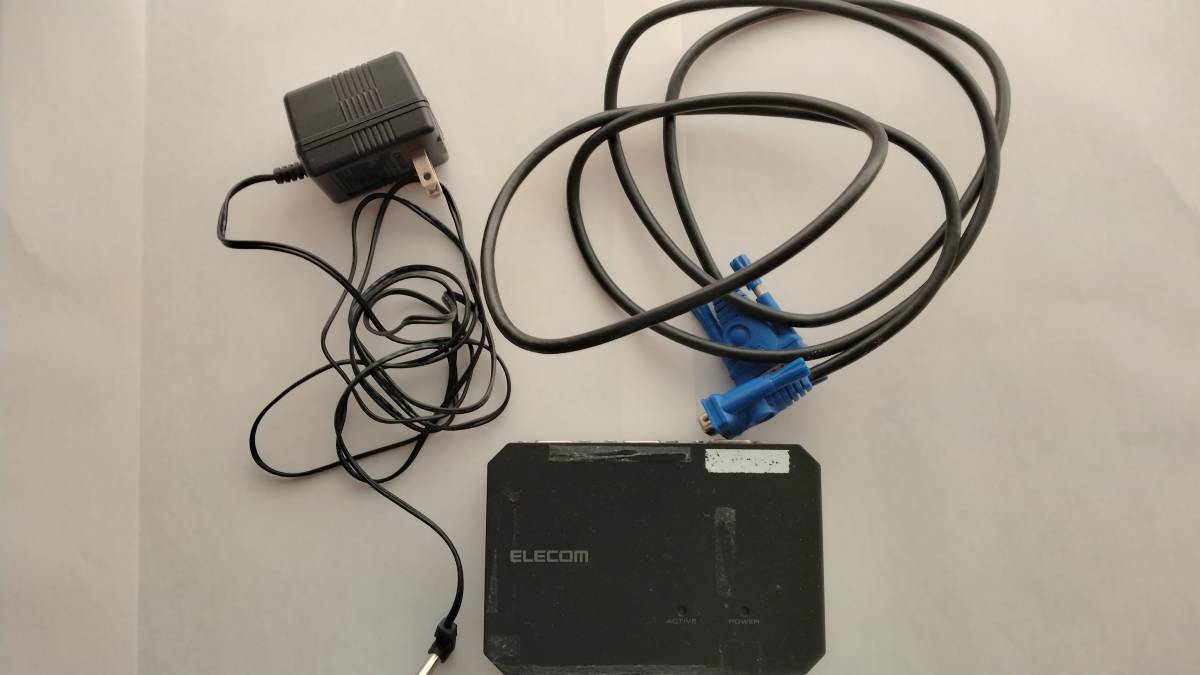 ELECOM ディスプレイ分配器 VSP-A2 VGA ディスプレイ 分配器 2port 2分配拍卖