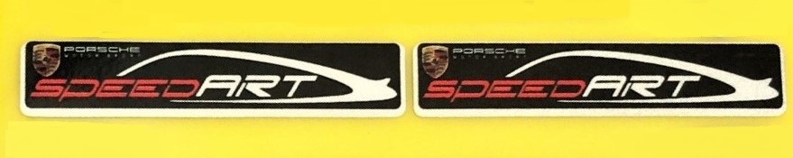数量限定セール品   PORSCHE SPEED ARTロゴ 2セット ステッカー拍卖