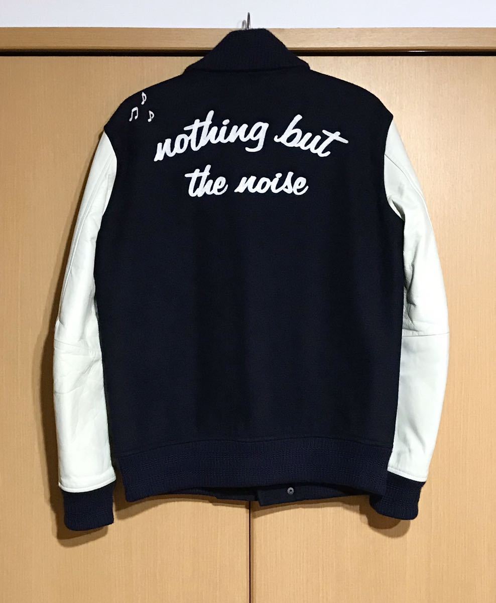 ナノユニバースila vee dubチェーンステッチロゴ刺繍レザー牛革スタジアムジャンパースタジャンMヴァーシティアワードJKTスクーカムSKOOKUM拍卖