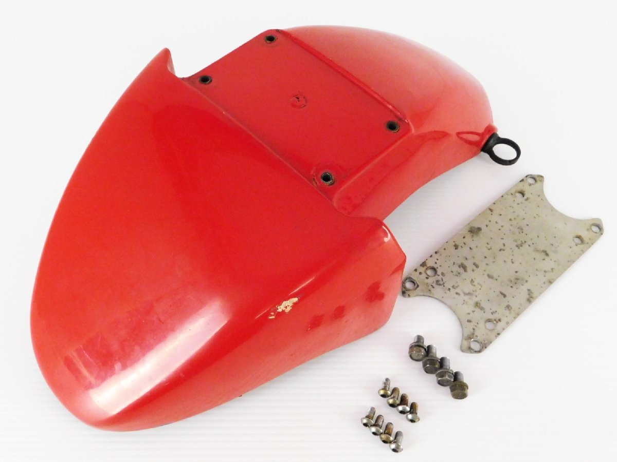 100【評価A】 DUCATI ドゥカティ 400SS ジュニア 実動 純正 フロント フェンダー 037067201 スタビライザー 付 赤 レッド カラー拍卖