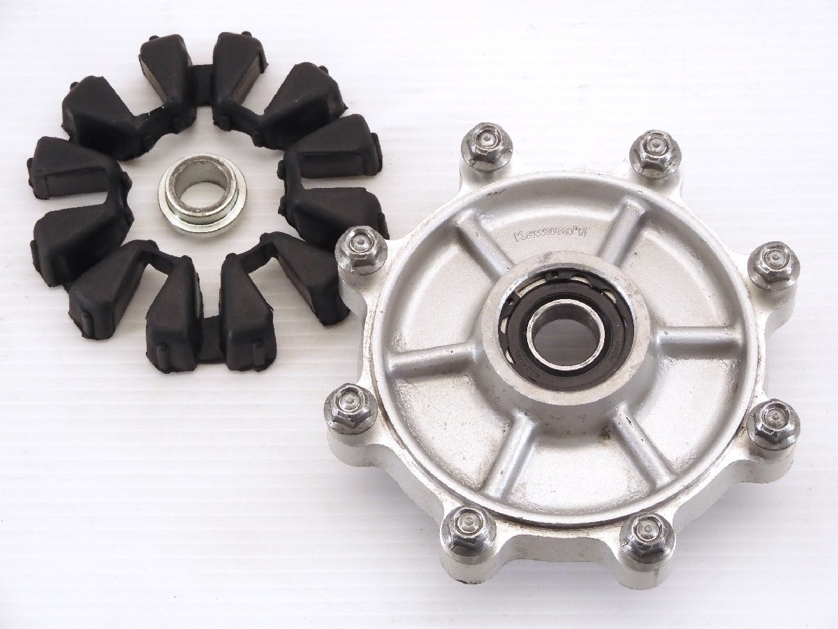 80【評価S】 KLE250 アネーロ LE250A 実動 純正 リア ホイール ハブ & ゴム ダンパー 1060拍卖