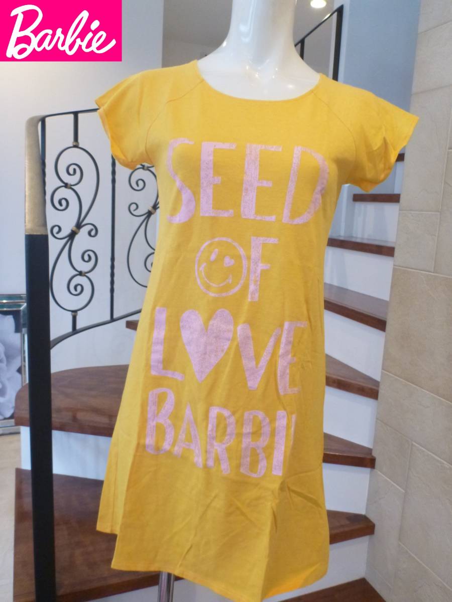 超美品 Barbie(バービー)★イエロ 黄色 半袖 ワンピース 150拍卖