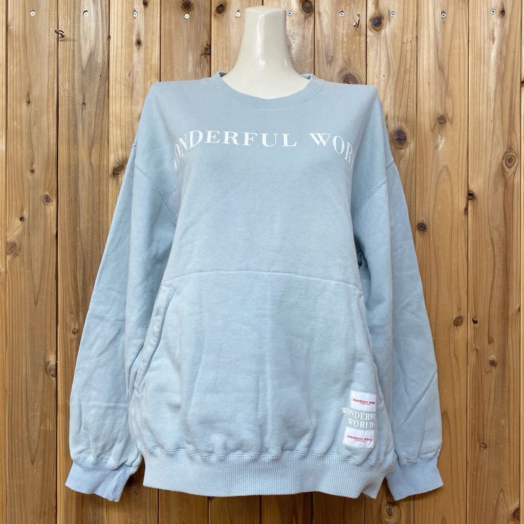 WONDERFULWORLD KANEKOISAO * ワンダフルワールド カネコイサオ長袖スウェットパーカー スウェットトレーナー ゆったりトレーナー 中古拍卖