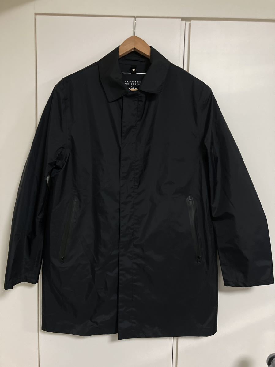 【送料無料】MACKINTOSH PHILOSOPHY(マッキントッシュフィロソフィー)のステンカラーコート 黒 ブラック 38サイズ拍卖