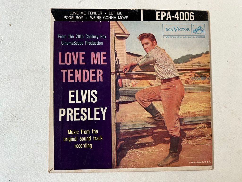 ELVIS PRESLEY LOVE ME TENDER original sound track 1956 u.s.original EP RCA victor EPA-4006 エルヴィスプレスリー やさしく愛して拍卖