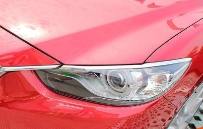 鏡面仕上げ♪ メッキ ヘッドランプ ヘッドライト アイライン ガーニッシュ アテンザセダン 20S XD 25S プロアクティブ Lパッケージ GJ 系拍卖