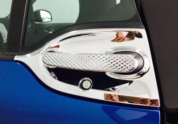 スマート メッキ ドアハンドル カバー フォーツー クーペ カブリオレ C453 W453 ガーニッシュ ドアノブ クローム 6Pセット拍卖